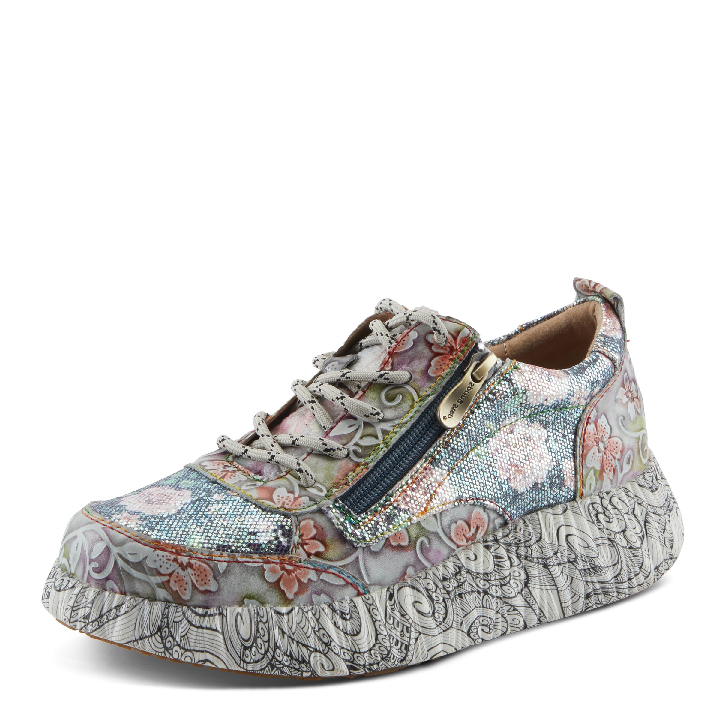 Spring Step L'Artiste Women's Motion Sneaker, Grey Multi, 7.5-8